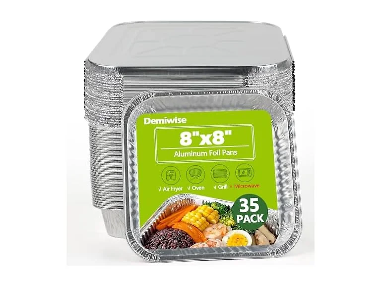 Demiwise Thickened 35 Pack Heavy Duty Aluminum Pans with Lids
