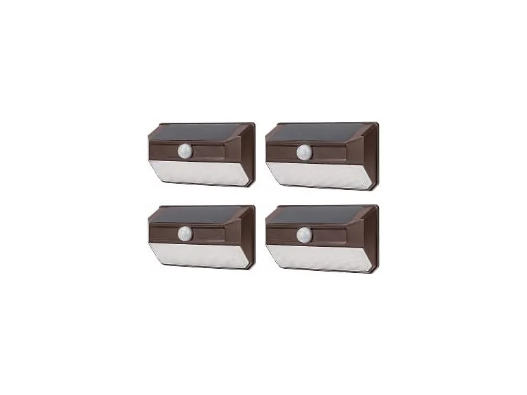 Home Zone Security ES01185G 4Pk Solar Power Security Wall 