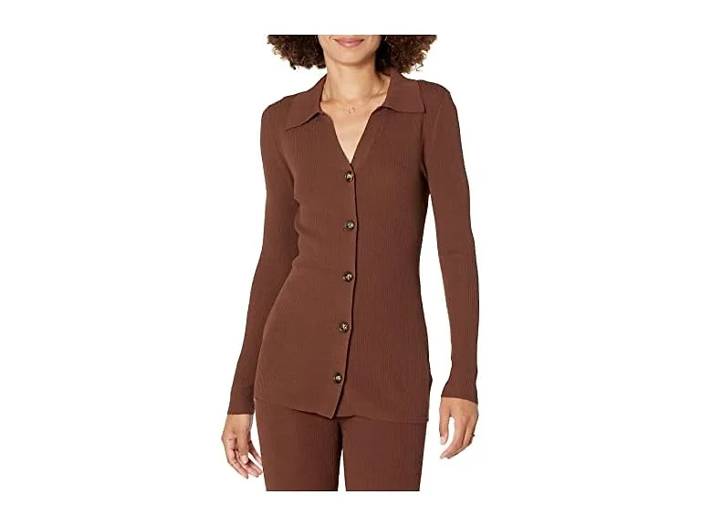 The Drop Women's Constance Rib Button-Down Sweater