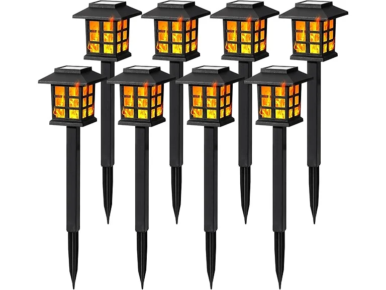 GIGALUMI Solar Lights, Flickering Flame