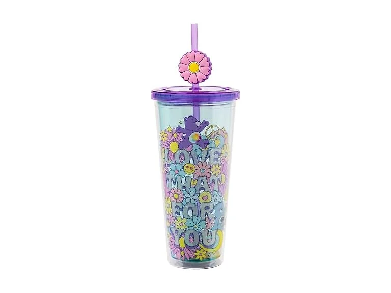 Care Bears Groovy Love Quote, Plastic Cold Cup, 24oz
