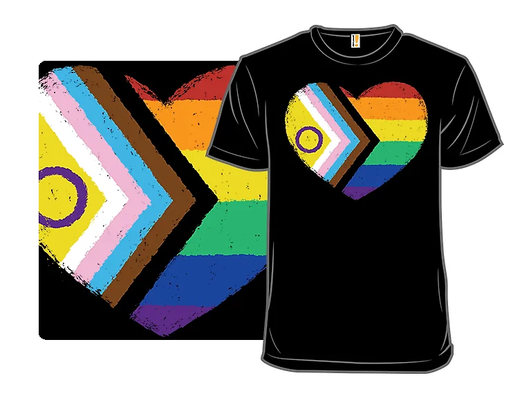 Progress Pride Flag Heart