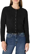 Amazon Essentials Women's Regular-Fit Faux Mohair Button-Down Cardigan, Black, X-Large