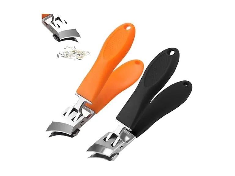 Generic 2PCS Wide Jaw Opening Slanted Nail Clipper