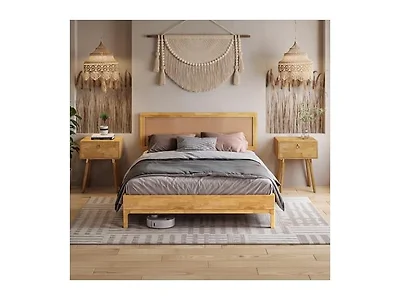Bme Nipe Queen Boho Bed Natural