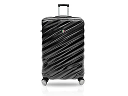 TUCCI Italy STORTO ABS 24" Medium Luggage Suitcase, Black
