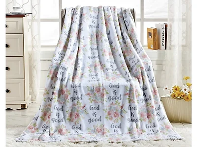 2Pk Microplush Throw Blankets Blessed