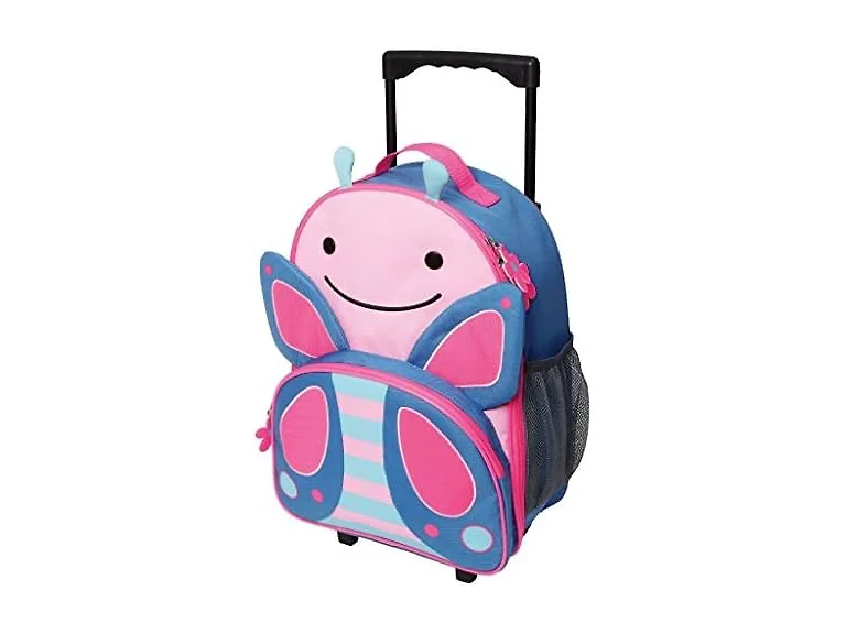 Skip Hop Kids Luggage with Wheels, Zoo, Butterfly