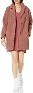 Amazon Essentials Women's Teddy Bear Fleece Oversized-Fit Lapel Jacket, Dusty Rose, X-Small