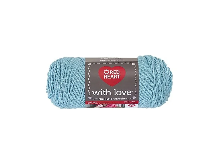 Red Heart 10016768 With Love Yarn, Iced Aqua