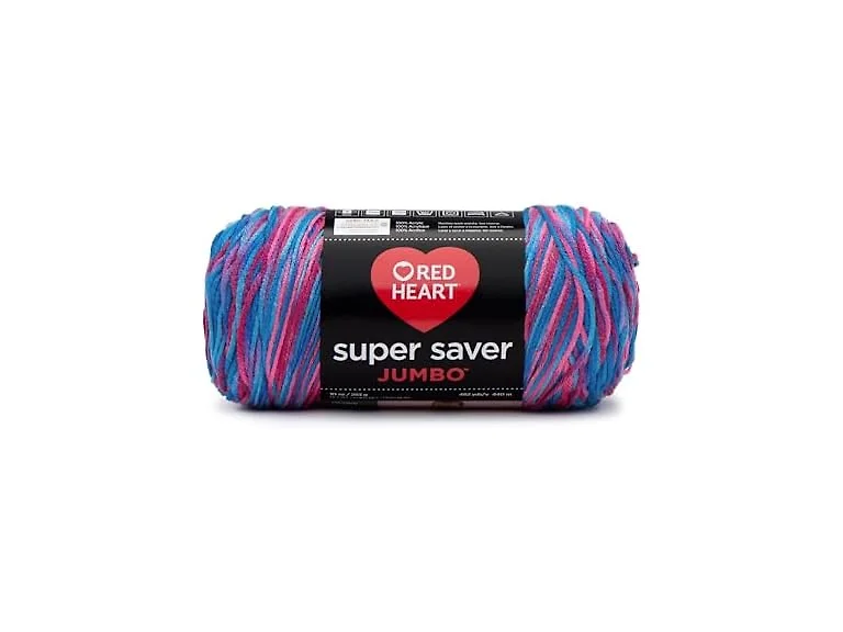Red Heart Super Saver Jumbo Yarn, Bonbon Print