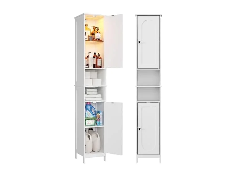 HAIOOU White Tall Narrow Storage Cabinet 
