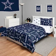 FOCO Dallas Cowboys NFL Team Color Bed In a Bag Comforter Bedding 5 Piece Full Set