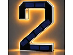 Infinite Basics Solar LED House Number Sign – 6.7" - 2