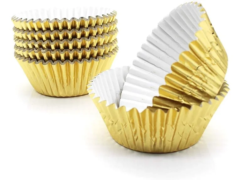 500 Count Standard Foil Cupcake Liners- Yellow