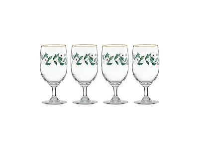 Lenox Holiday 4-Piece Iced Beverage Glasses