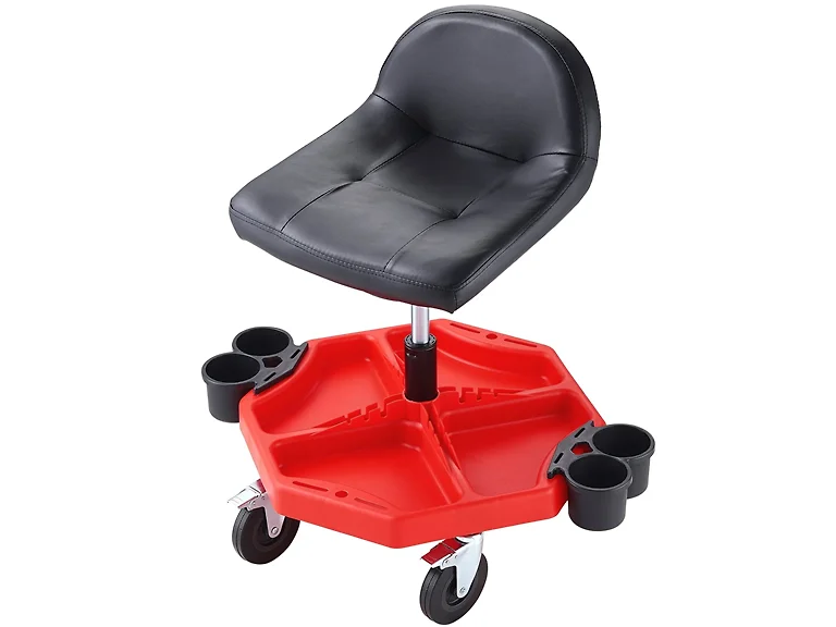 Rolling Garage Stool, Adjustable Height