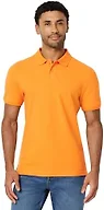 Amazon Essentials Men's Slim-Fit Short-Sleeve Cotton Pique Polo Shirt, Apricot Orange, X-Small
