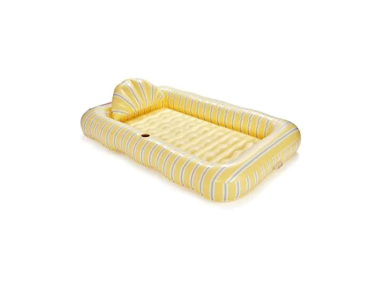 FUNBOY Yellow & Blue Tanning Pool Lounger