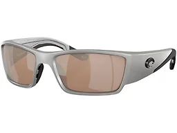 Costa Del Mar 006S9109 910908 61 57-17-125 Costa Del Mar Corbina Rectangular Polarized Sunglasses Silver Metallic/Copper Silver Mirrored Polarized 580g