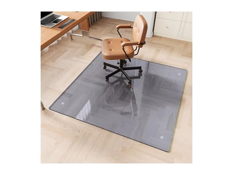 FlyEcho Grey Glass Chair Mat 48" x 48"