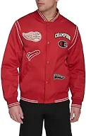 Champion Men's Patch Varsity Bomber Jacket, Chili Pepper, X-Large