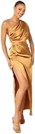 Petal & Pup Nadia One Shoulder Maxi Dress - Bronze 10