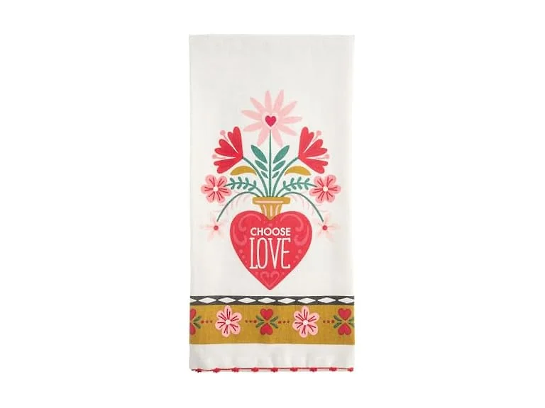 Karma, Valentines Tea Towel, 100% Cotton Hand Towel
