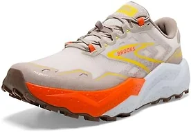 Brooks Caldera 7 Men's Shoes White Sand/Chateau Gray/Yellow Size 12