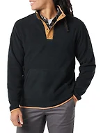 Amazon Essentials Men's Snap-Front Pullover Polar Fleece Jacket, Midweight Outerwear, Black Camel Color Block, XX-Large