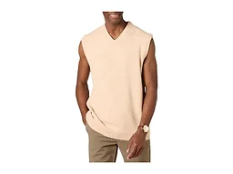 Goodthreads Men's Lambs Wool Sweater Vest, Oatmeal Heather, Medium