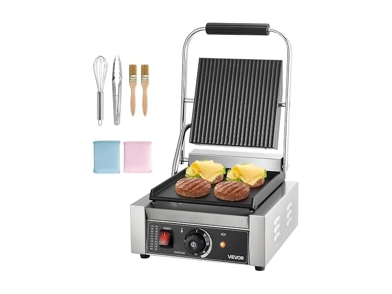 VEVOR Commercial Panini Grill, 1800W