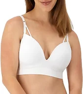 Maidenform Women's M Wireless Bra, Seamless Foam Bra, Wireless Bra with Sweetheart Neckline White
