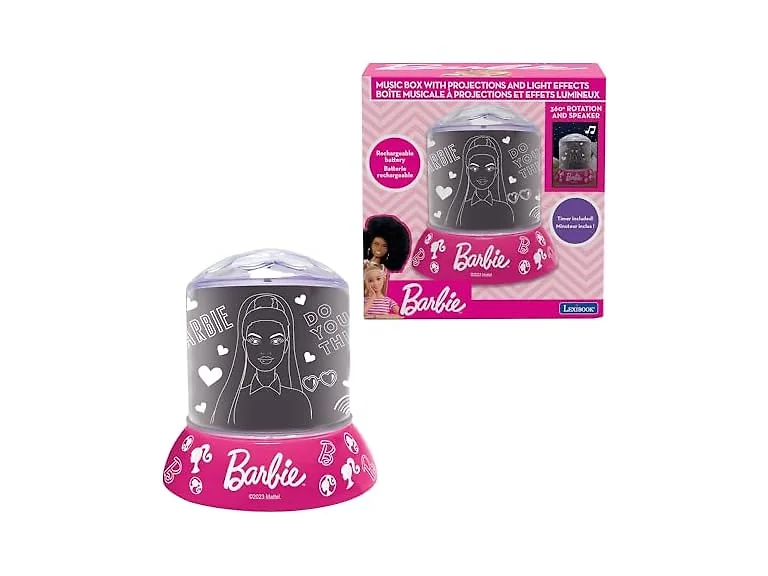 LEXiBOOK, Mattel Barbie, Night Light with Projection 