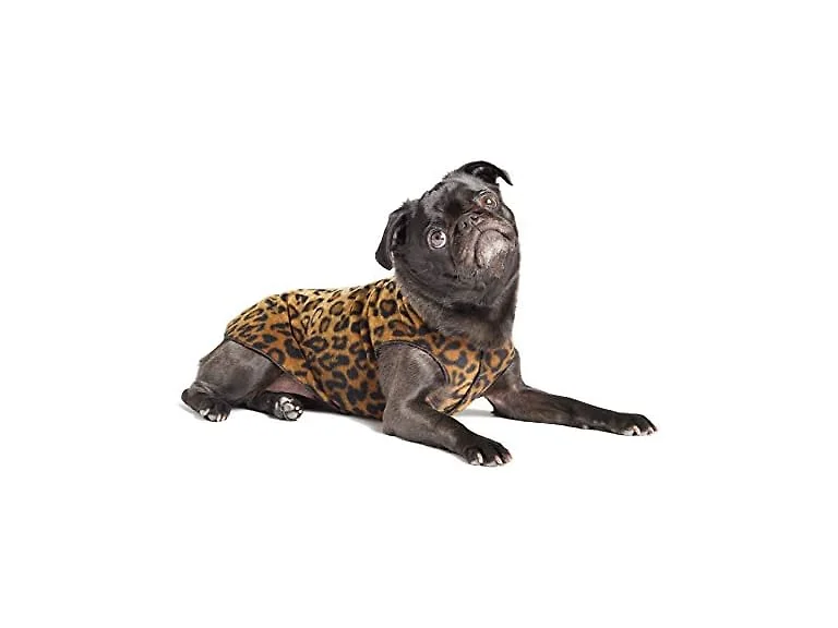 Goldpaw Stretch Fleece Dog Sweater - Leopard, 14
