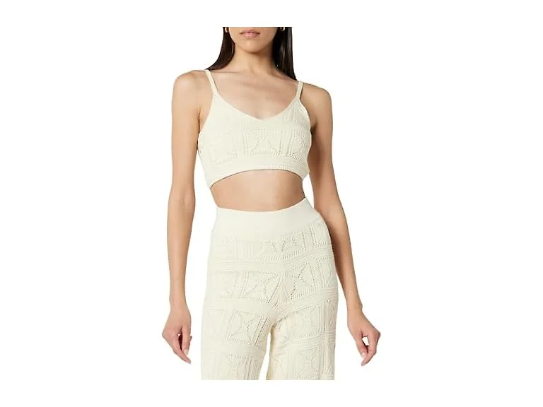 The Drop Diza Crochet Bralette, Coffee