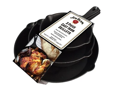 Jim Beam Cast Iron Skillets (Set of 3)