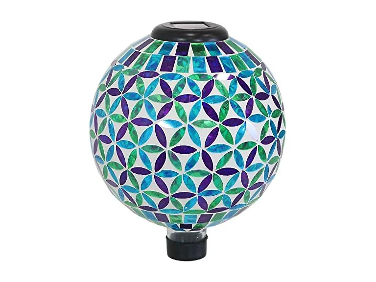 Sunnydaze 10" Solar Mosaic Glass Gazing Ball