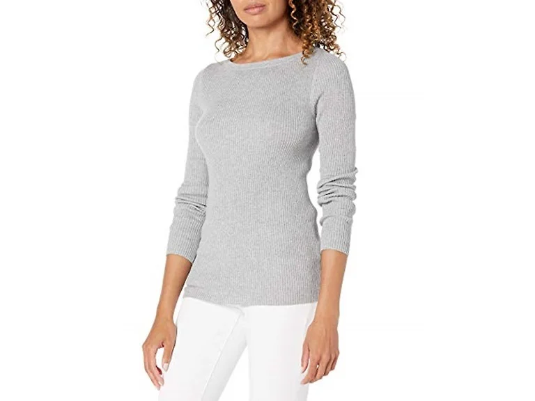 Amazon Women (M) Sweater Light Grey Heather