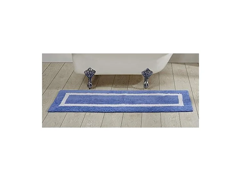 Better Trends 100% Cotton Hotel Collection Bath Mats, B&W
