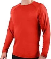 Kanu Surf Men's Long-sleeve Rashguard, Red, Large