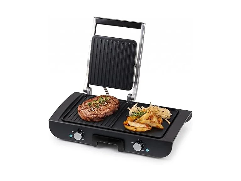 OVENTE Electric 2 in 1 Indoor Grill + Griddle Combo, 1500W