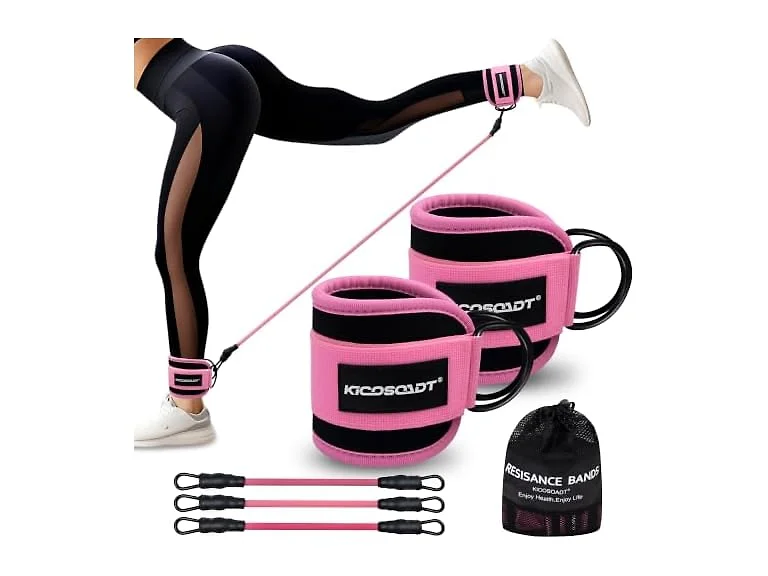 KICOSOADT Ankle Resistance Bands w/Cuffs