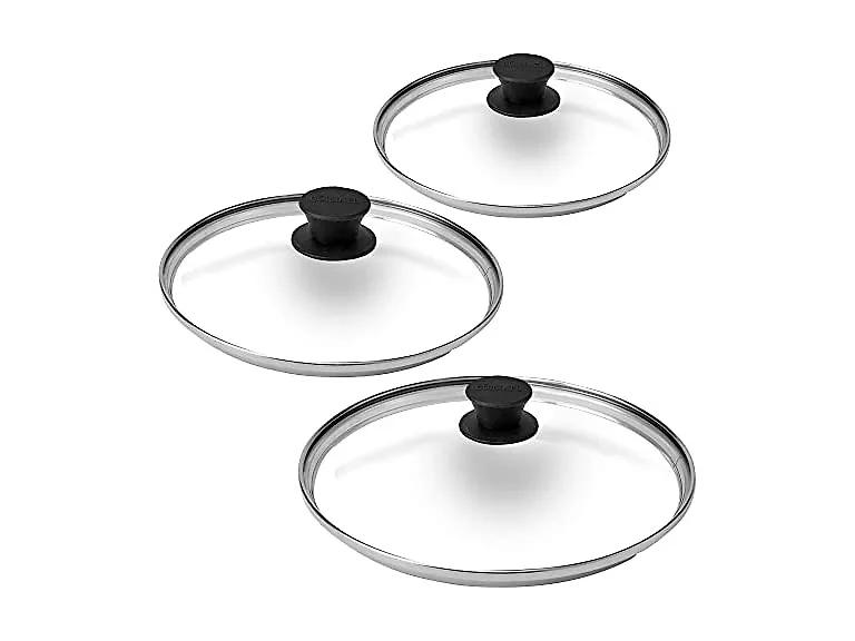 Cuisinel Glass Lids Set: 8, 10, & 12-in. (Open Box)
