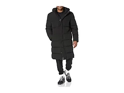 Amazon Essentials Men's Hooded Long Puffer Coat, Black, X-Large