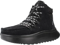 Hey Dude Womens Shoes, Wendy Peak Apres Suede Cozy, Black/Black, 42
