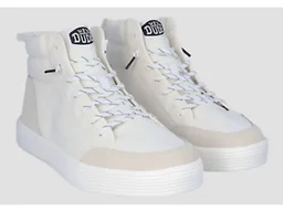 Hey Dude Mens Shoes, Cody Hi Essentials, White/White, 40