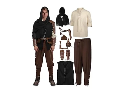 9 Piece Men's Viking Costume Set