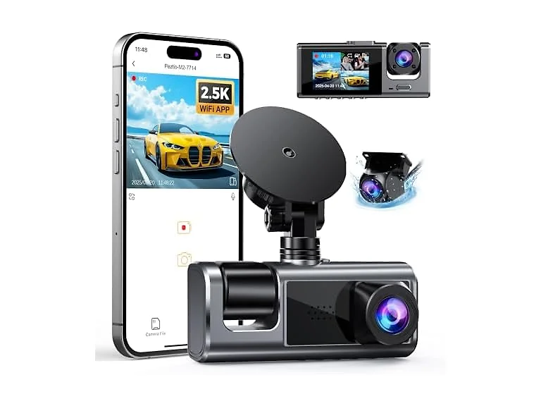 galphi 2.5K 3 Channel Dash Cam WiFi