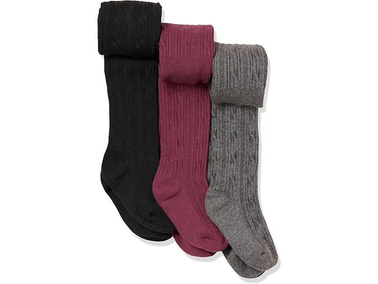 Amazon Essentials Girls' Tights 3-Pack (Large)